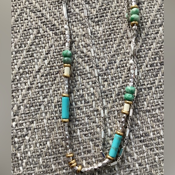 Stella & Dot Costa Necklace Turquoise tassel - Picture 6 of 14